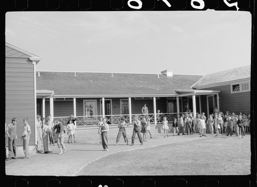 Untitled photo, possibly related to: Cowboys and Indians, schoolchildren, FSA (Farm Security Administration) camp, Weslaco, Texas