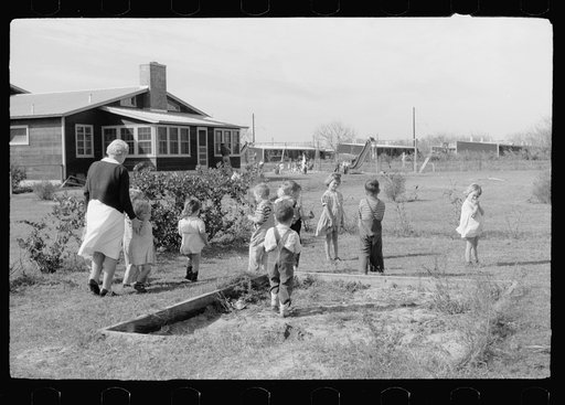 Untitled photo, possibly related to: Cowboys and Indians, schoolchildren, FSA (Farm Security Administration) camp, Weslaco, Texas