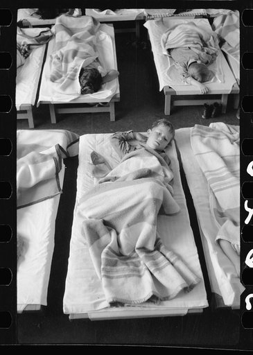 Untitled photo, possibly related to: Midday nap, nursery school, FSA (Farm Security Administration) camp, Harlingen, Texas