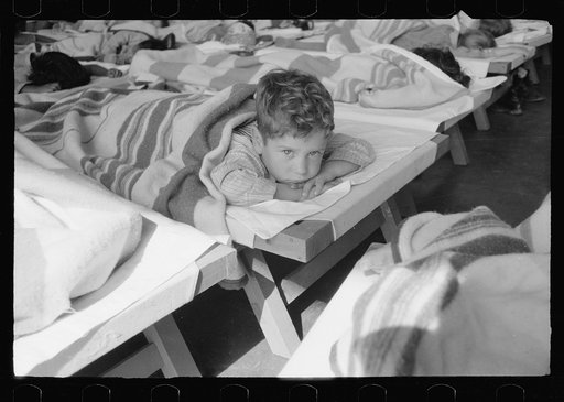 Midday nap, nursery school, FSA (Farm Security Administration) camp, Harlingen, Texas