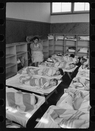 Untitled photo, possibly related to: Midday nap, nursery school, FSA (Farm Security Administration) camp, Harlingen, Texas