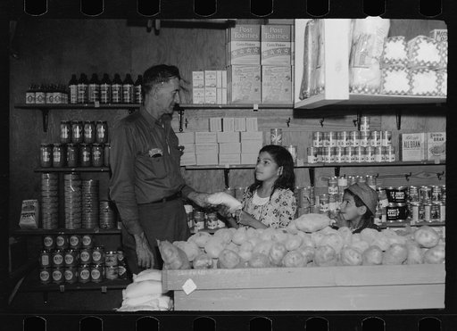 Untitled photo, possibly related to: Community store, FSA (Farm Security Administration) camp, Sinton, Texas