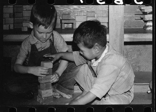 Untitled photo, possibly related to: Nursery school, migratory worker's child, FSA (Farm Security Administration) camp, Sinton, Texas