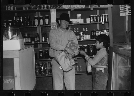 Untitled photo, possibly related to: Community store, FSA (Farm Security Administration) camp, Sinton, Texas