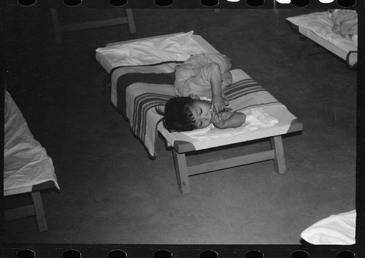 Untitled photo, possibly related to: Sleepy children, nursery school, FSA (Farm Security Administration) camp, Sinton, Texas
