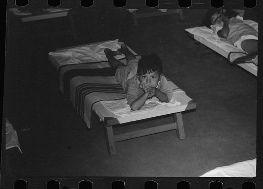Untitled photo, possibly related to: Sleepy children, nursery school, FSA (Farm Security Administration) camp, Sinton, Texas