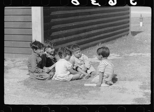 Untitled photo, possibly related to: Migratory worker's child at community store, FSA (Farm Security Administration) camp, Sinton, Texas