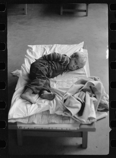 Nursery school child, FSA (Farm Security Administration) camp, Sinton, Texas