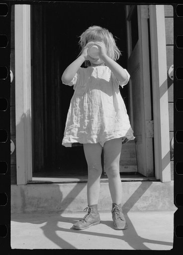 Nursery school child, FSA (Farm Security Administration) camp, Weslaco, Texas