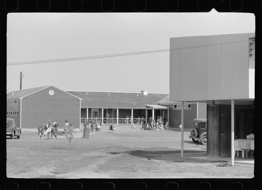 Untitled photo, possibly related to: Noonday recess, elementary school, FSA (Farm Security Administration) camp, Weslaco, Texas
