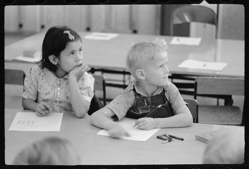 Untitled photo, possibly related to: Third grade, elementary school, FSA (Farm Security Administration) camp, Weslaco, Texas