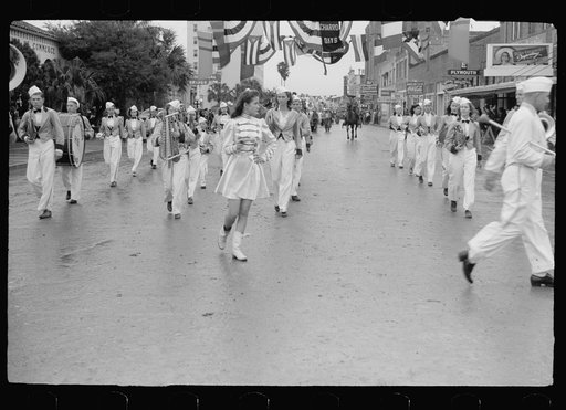 Untitled photo, possibly related to: High school band, Charro Days parade, Brownsville, Texas