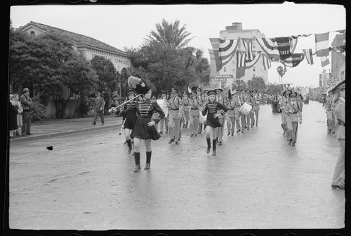 High school band, Charro Days parade, Brownsville, Texas