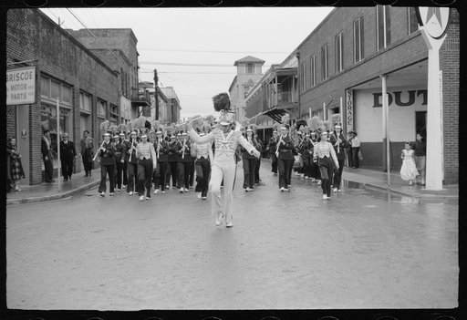 Untitled photo, possibly related to: High school band, Charro Days parade, Brownsville, Texas