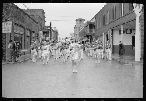 Untitled photo, possibly related to: High school band, Charro Days parade, Brownsville, Texas