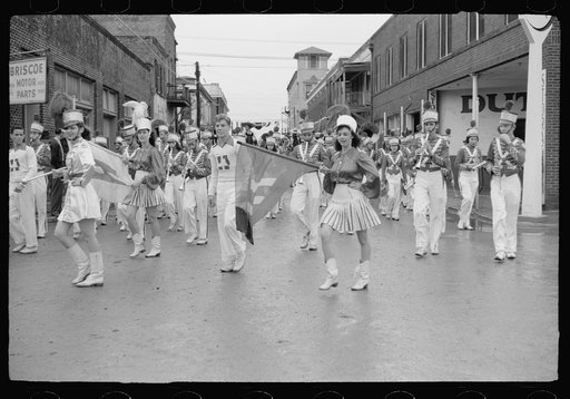 Untitled photo, possibly related to: High school band, Charro Days parade, Brownsville, Texas