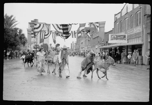 Untitled photo, possibly related to: Bandidos. Local businessmen playact as drunken Mexicans, Brownsville, Texas, Charro Days
