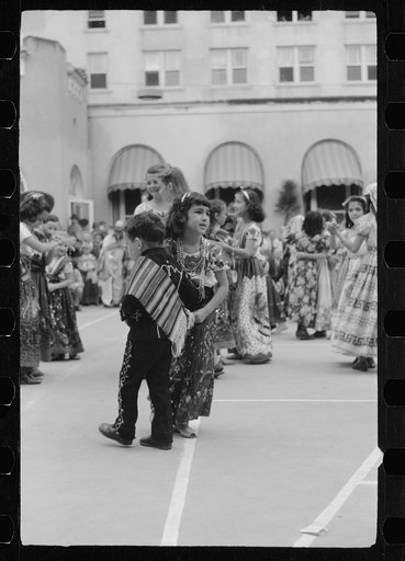 Untitled photo, possibly related to: Tourists at costume show, Charro Days, Brownsville, Texas