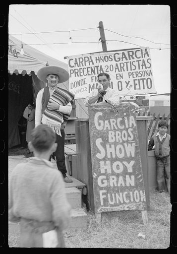 Untitled photo, possibly related to: Mexican show at carnival, Brownsville, Texas