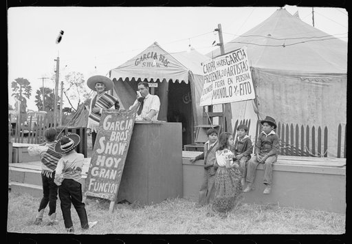 Untitled photo, possibly related to: Mexican show at carnival, Brownsville, Texas