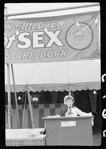 Untitled photo, possibly related to: Girlie show, carnival, Brownsville, Texas