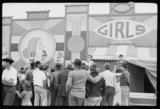 Girlie show, carnival, Brownsville, Texas