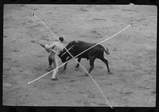 Untitled photo, possibly related to: Colored sand advertisement, bullring, Matamoros, Tamaulipas, Mexico