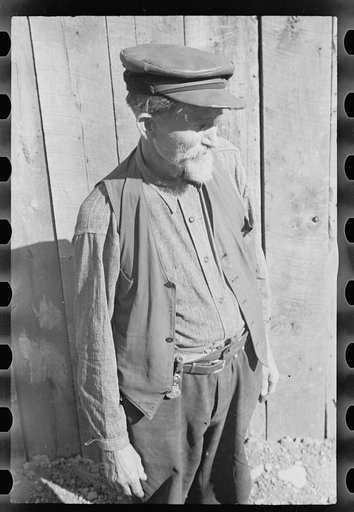 Settler, eighty years old, whose property has been optioned by the government, Garrett County, Maryland