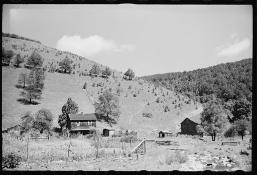 Untitled photo, possibly related to: Farmland, hillside type, thoroughly worked, Garrett County, Maryland