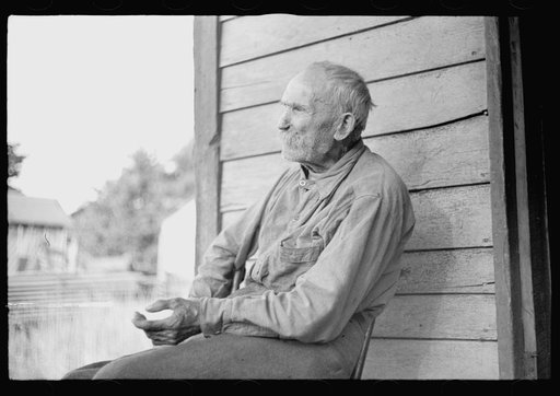 Old settler whose property has been optioned by the government, Garrett County, Maryland