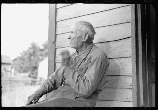 Untitled photo, possibly related to: Old settler whose property has been optioned by the government, Garrett County, Maryland