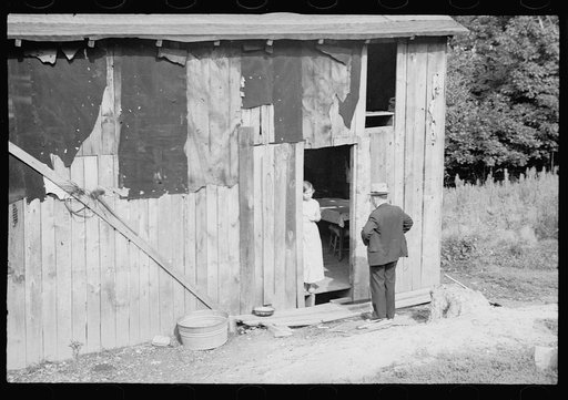 Garrett County, Maryland. Government agent interviewing a prospective client