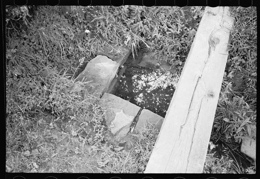 Untitled photo, possibly related to: Spring, typical water supply, Garrett County, Maryland