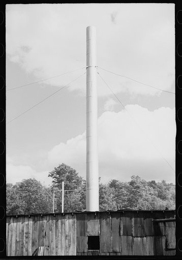Roof and chimney of sawmill, Garrett County, Maryland