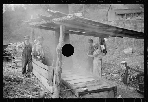 Untitled photo, possibly related to: Sorghum mill located on a well-travelled highway near Nashville, Indiana