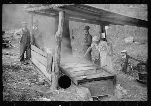 Untitled photo, possibly related to: Sorghum mill located on a well-travelled highway near Nashville, Indiana