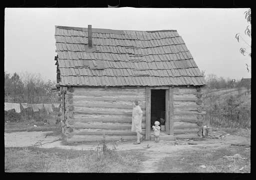 Home of a family of ten that has been on relief for eighteen months, Brown County, Indiana