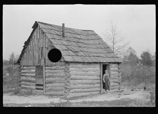 Untitled photo, possibly related to: Home of a family of ten that has been on relief for eighteen months, Brown County, Indiana