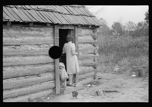 Untitled photo, possibly related to: Home of a family of ten that has been on relief for eighteen months, Brown County, Indiana