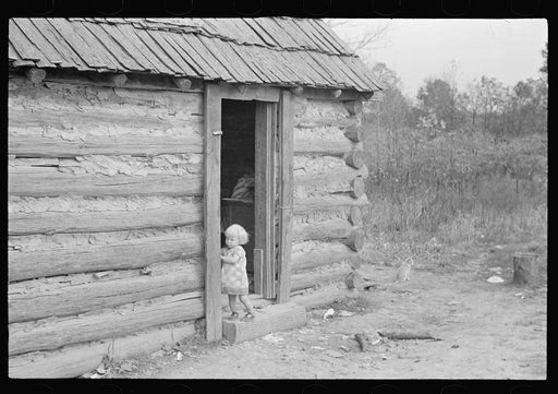 Untitled photo, possibly related to: Home of a family of ten that has been on relief for eighteen months, Brown County, Indiana