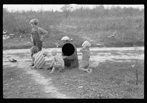 Untitled photo, possibly related to: Home of a family of ten that has been on relief for eighteen months, Brown County, Indiana