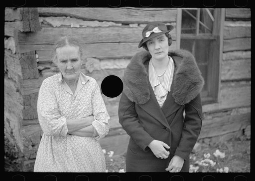 Untitled photo, possibly related to: Wife of a prospective client, Brown County, Indiana. Husband and wife will be resettled on new land when their property has been purchased by the government