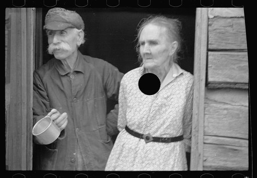 Untitled photo, possibly related to: Wife of a prospective client, Brown County, Indiana. Husband and wife will be resettled on new land when their property has been purchased by the government