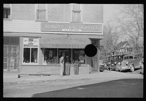 Untitled photo, possibly related to: Gasoline station, Brown County, Indiana