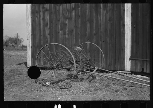 Untitled photo, possibly related to: Hayrake on farm near the Greenhills Project, Cincinnati, Ohio
