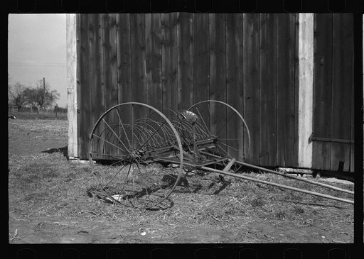 Untitled photo, possibly related to: Hayrake on farm near the Greenhills Project, Cincinnati, Ohio