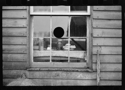 Untitled photo, possibly related to: Kitchen table seen through window of rehabilitation client's home, Jackson County, Ohio