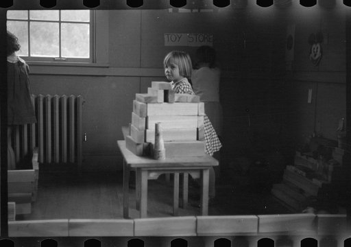 Untitled photo, possibly related to: Grade school children in period of free activity at Reedsville, West Virginia