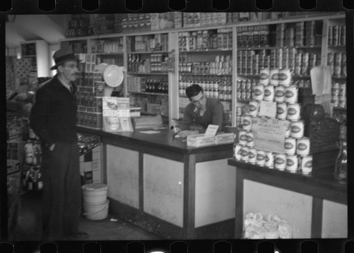 Untitled photo, possibly related to: Cooperative general store at Reedsville, West Virginia