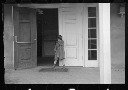 Untitled photo, possibly related to: Children leaving grade school at Reedsville, West Virginia